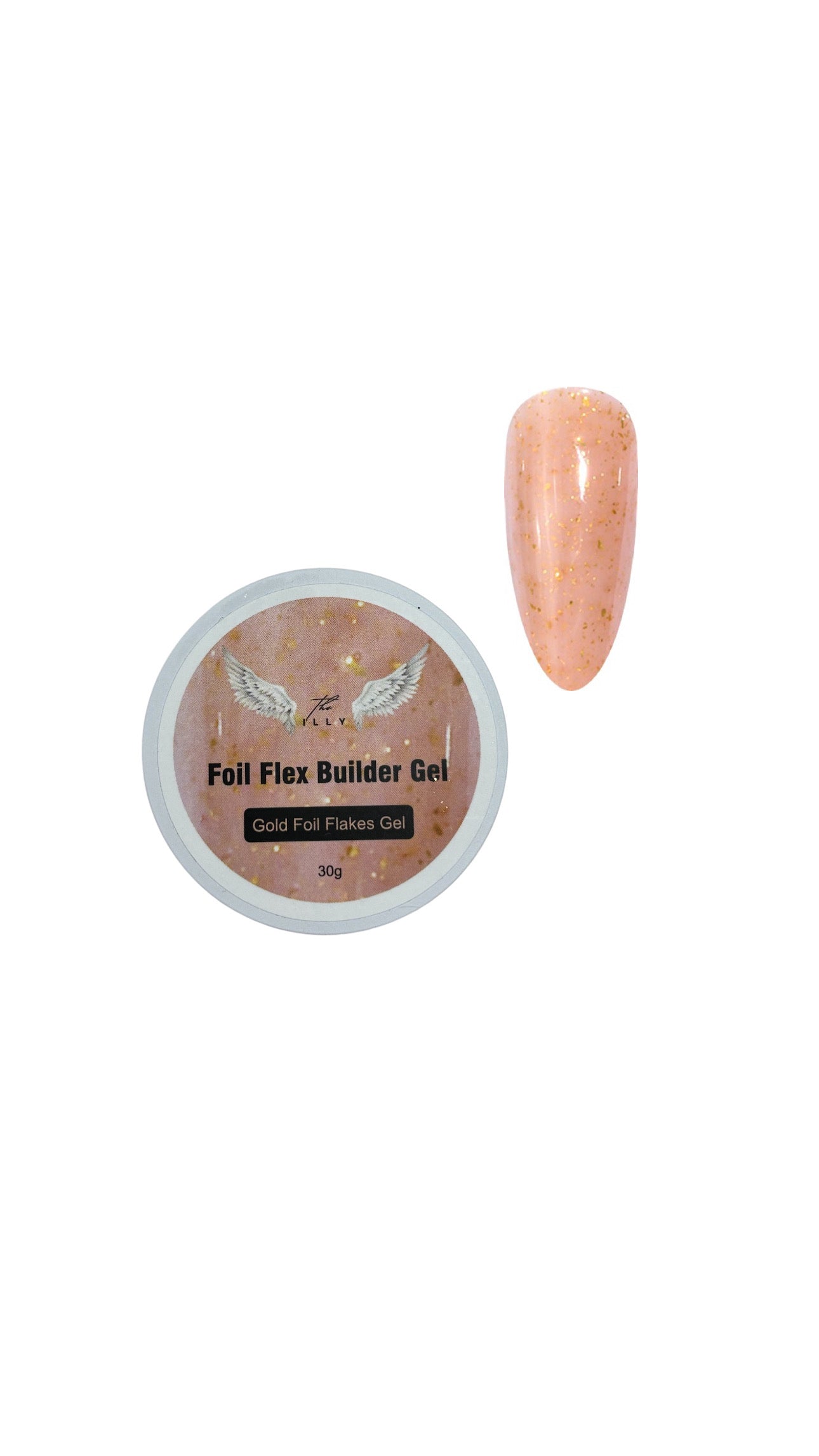 Gold Foil Flakes Builder Gel 30g