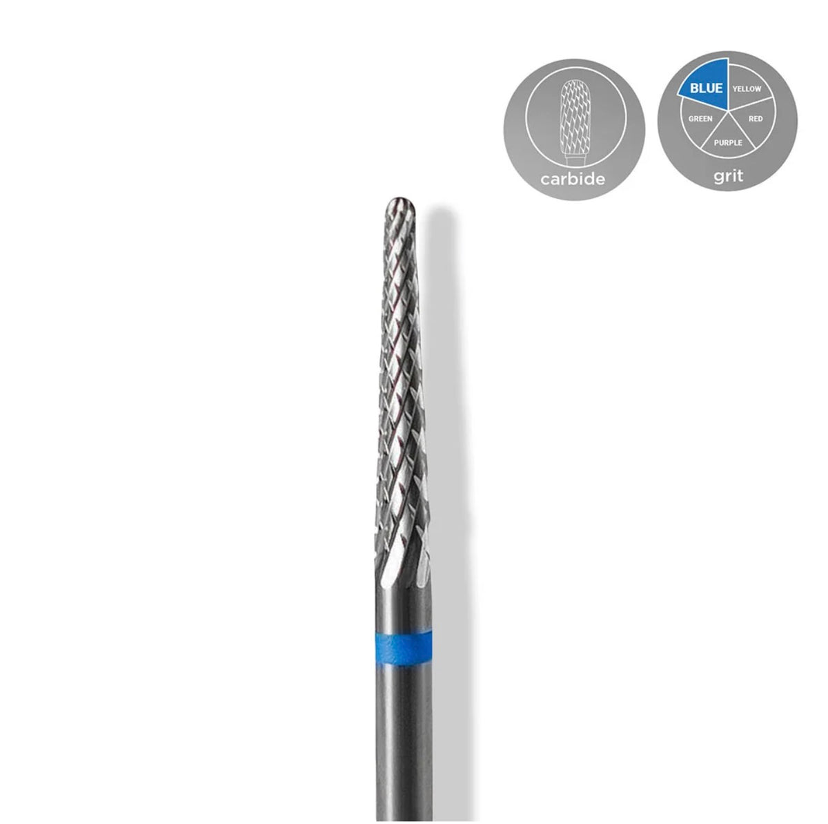 STALEKS CARBIDE 'CONE' BLUE NAIL DRILL BIT, HEAD DIAMETER 2.3MM / WORKING PART 14MM