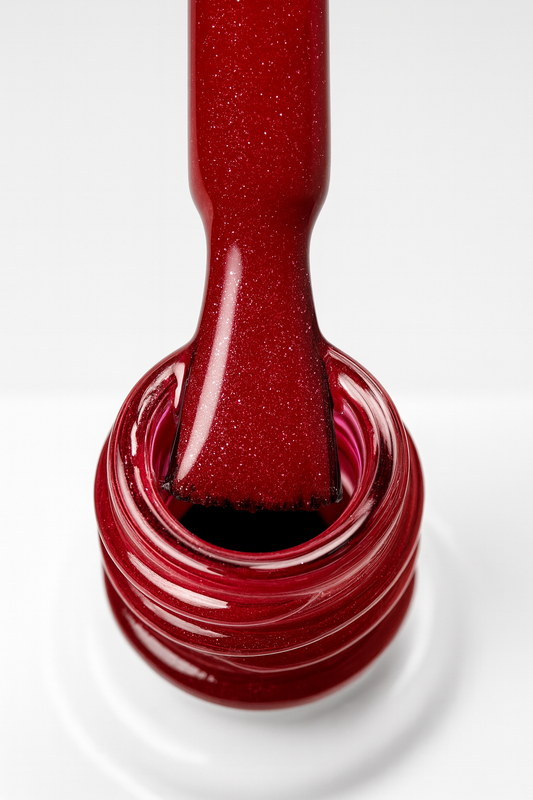 Cherry Red Shimmer Rubber Base