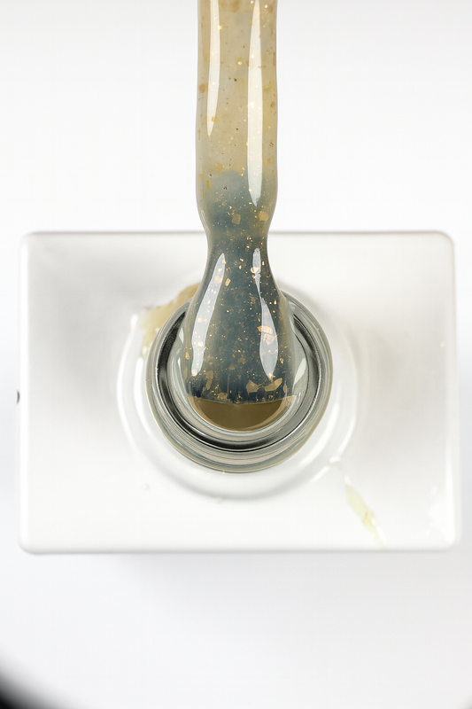 Honey  Foil Flake Rubber Base
