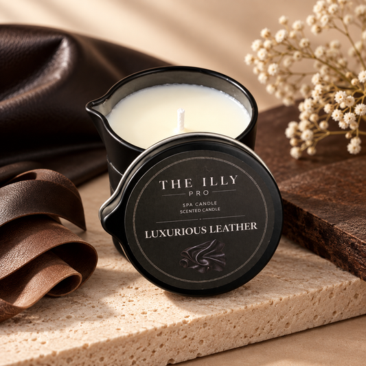 Luxurious Leather SPA candle 1oz