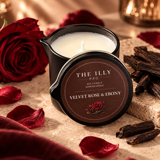 Velvet rose and ebony SPA candle 1oz