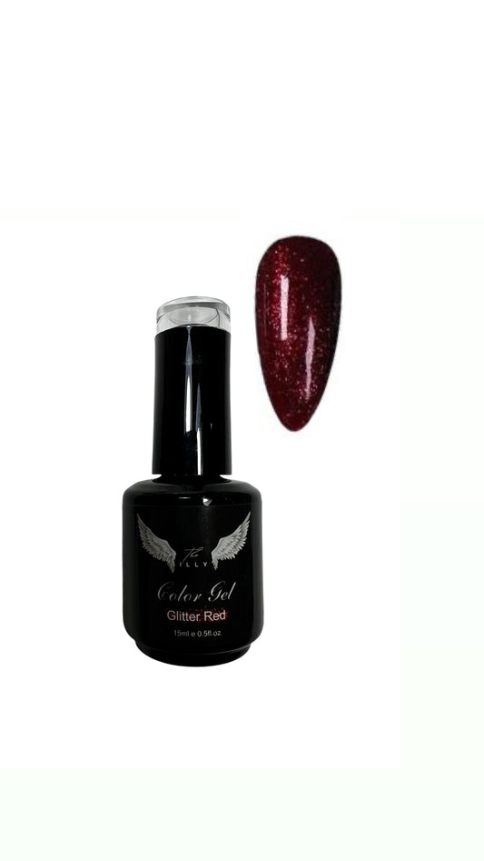 Glitter Red Gel Polish