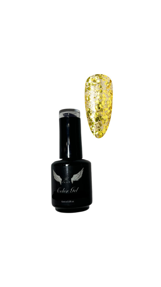Crystal Gold Flake Gel Polish