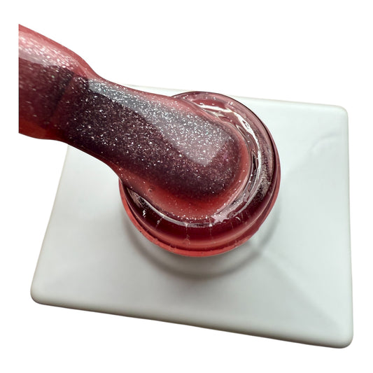 Light Red Glitter Rubber Base