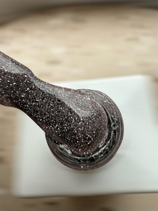 Black Glitter Rubber Base Hema & Tpo Free 15ml