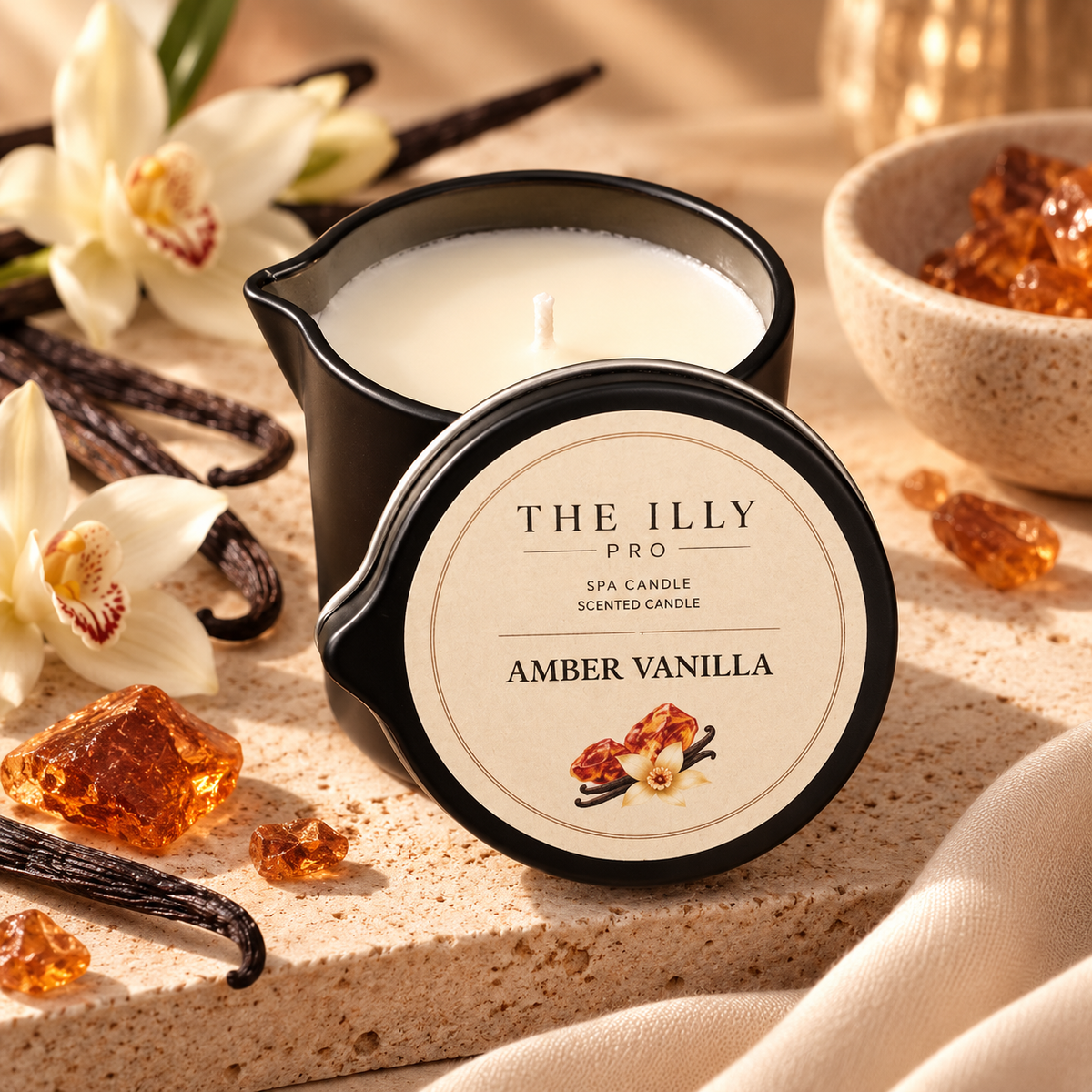 Amber Vanila SPA candle 1oz