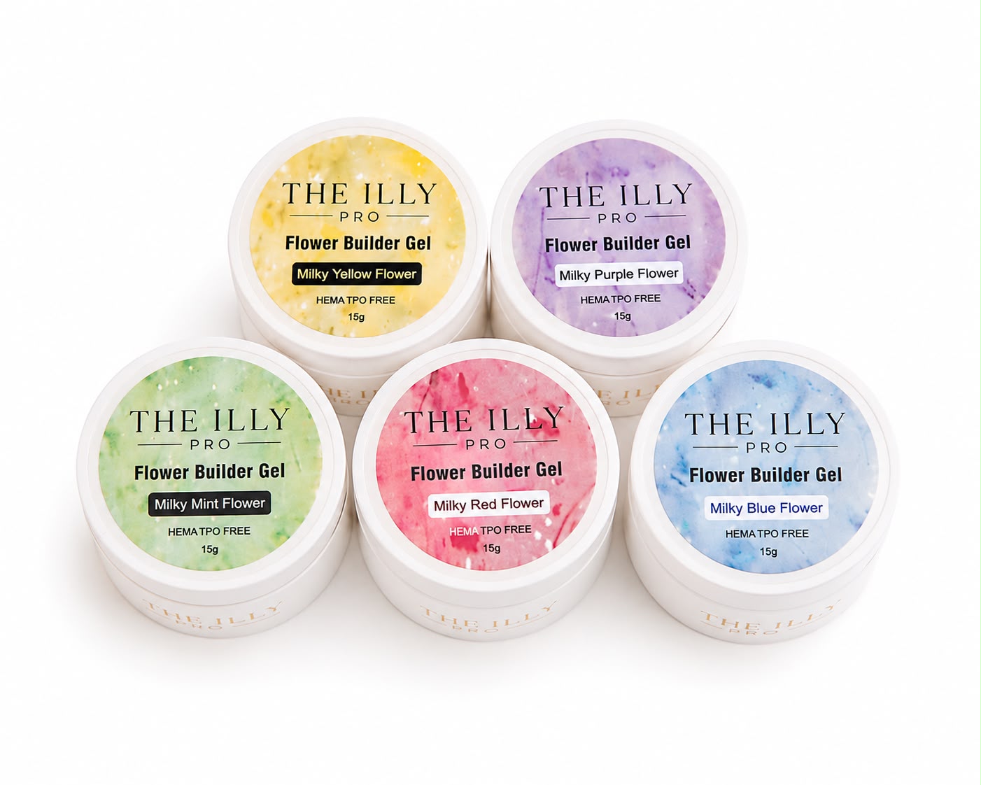 Set of 5 Flower Gel 15g